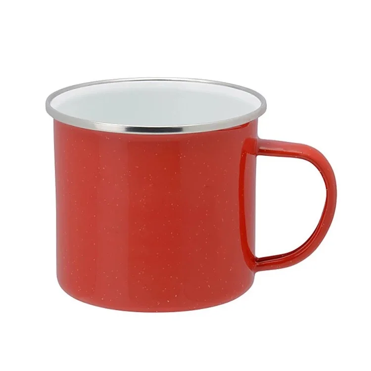 
Mikenda Wholesale Camping Blank White Logo Printing Sublimation Custom Enamel Mug 