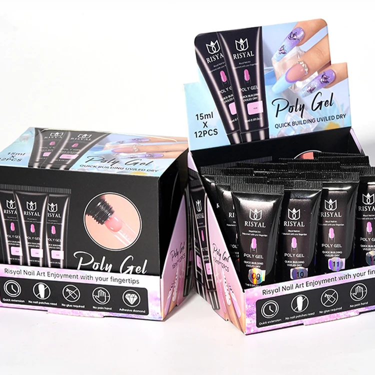 Huati Sifuli RubioAroma 15ml Extension uv led Builder Gel 12Colors Wholesale Solid Nail Extension Poly Acrylic uv Poly Gel