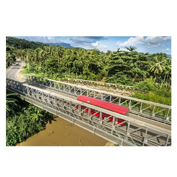 China Manufacturer Steel Structure Prefabricated Portable ZB200 Steel Structure Bailey bridge