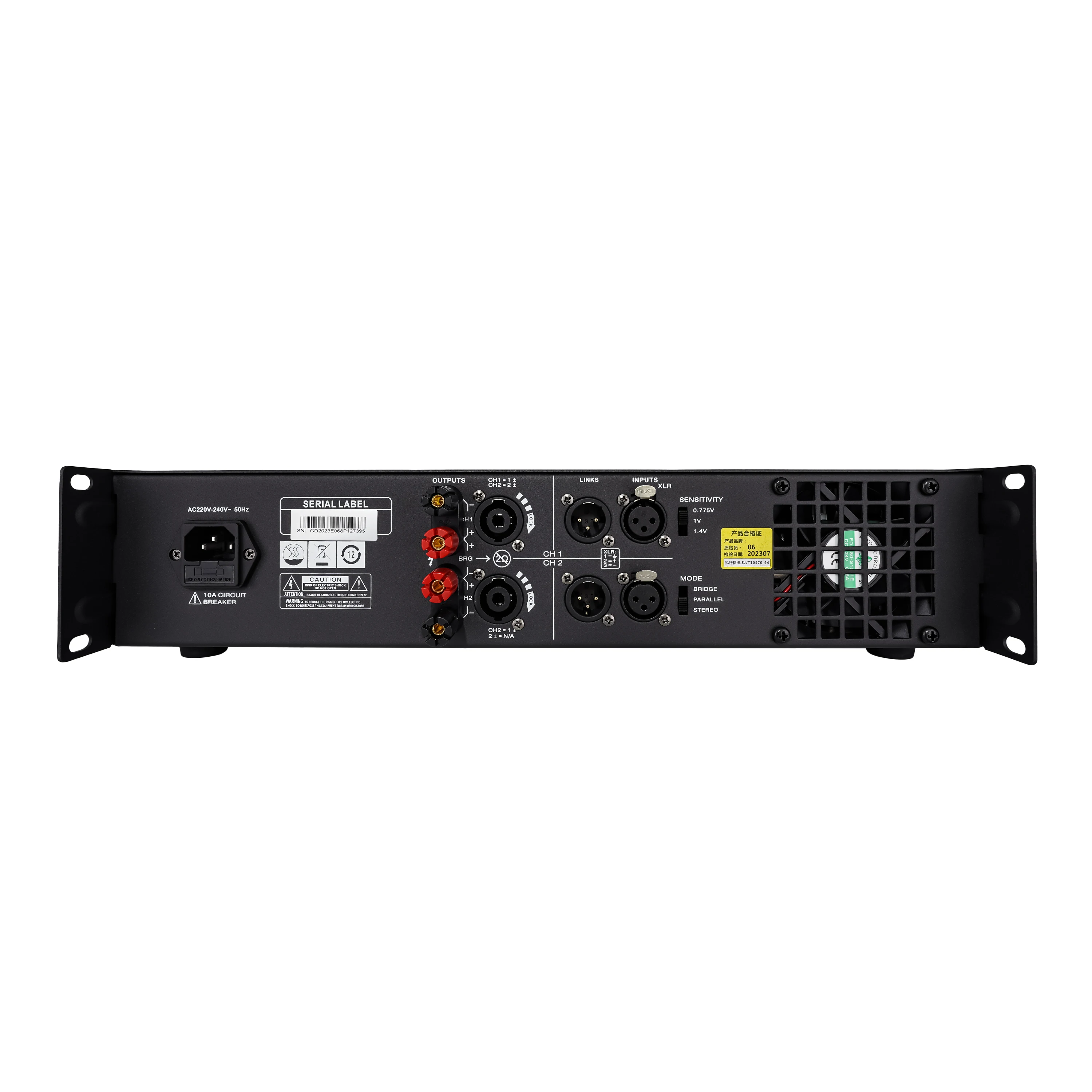 Hight Quality OBT-AMP800 Audio Power Amplifier Professional 800W*2 For Home Use Karaoke Stage