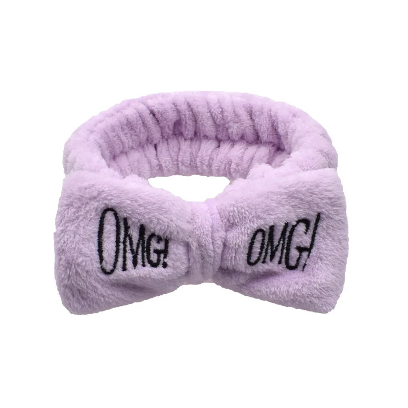 Furry OMG Headbands Girl Makeup Washing Face Hair Band Accessories Women Elastic Spa Hairband