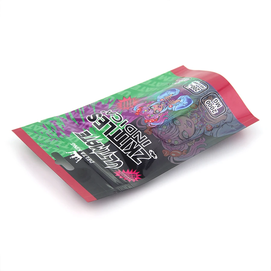 Custom Printed Heat Seal 3.5g 7g Cookies Plastic Candy Zip Lock Smell Proof Packaging Mylar Bags With Window