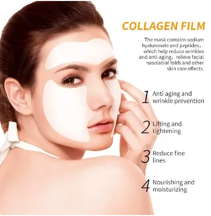 K Soluble Collagen Mask Kit Hydrolyzed Collagen Anti-aging Mask Water Soluble Facial Mask Face Lifting Prime Silk Collagen Film