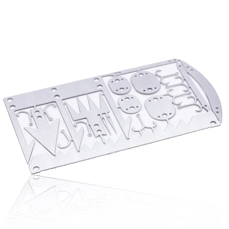 Stainless steel 22 in 1 Fishing Gear Multi-tool  EDC Set  Credit Survival Card