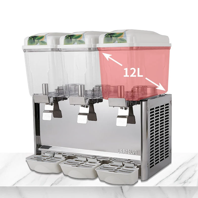 Beverage Juice Dispenser Cooler Machine / Hotel Juice Dispenser 3 tanks for buffet