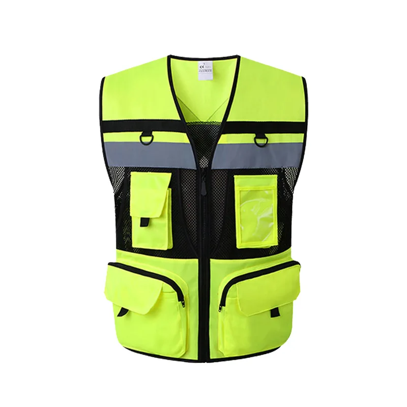 cnss reflective riding traffic vest night driver road construction fluorescent safety vest  high reflective jacket reflective
