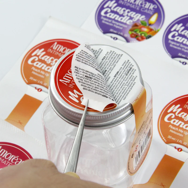 Custom printing logo Multilayer Label Self Adhesive and Waterproof Vinyl Multi-layer Label for small business and bottle packing