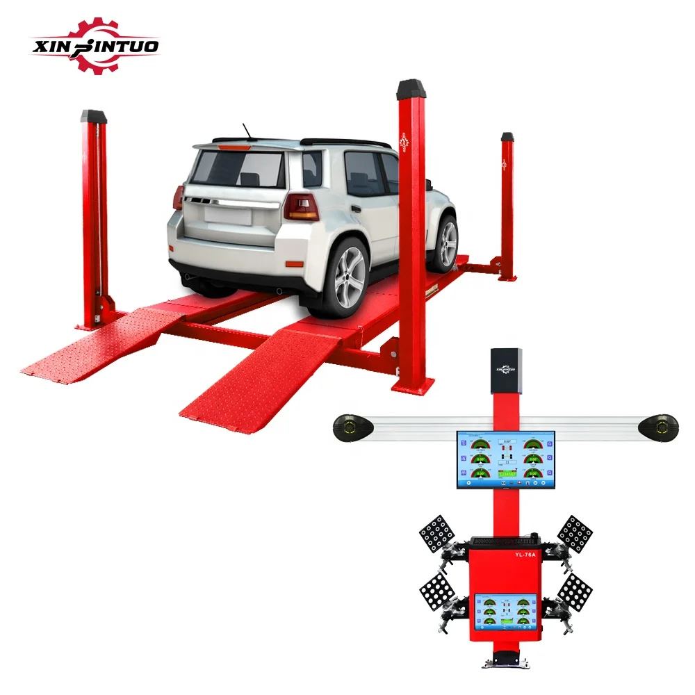 Xinjintuo sale A full set of car lift 3d wheel alignment Tire changer machine and wheel balancer combo