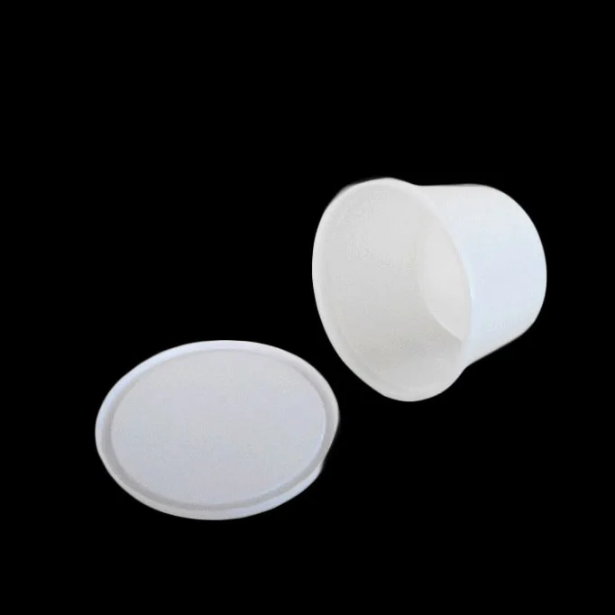 ACCEPT CUSTOM 6 OZ PP Material with Lid Disposable White Plastic Ice Cream Cup