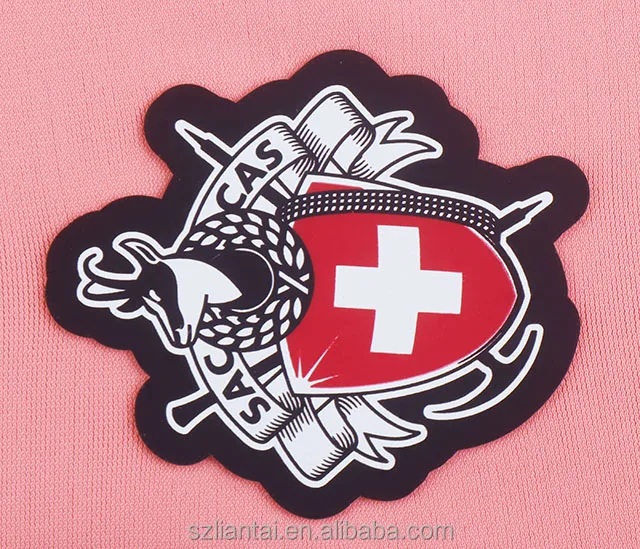 Custom 3D silicone multilevel  moulded NFC Heat Transfer Logo silicone rubber label  garment Sticker