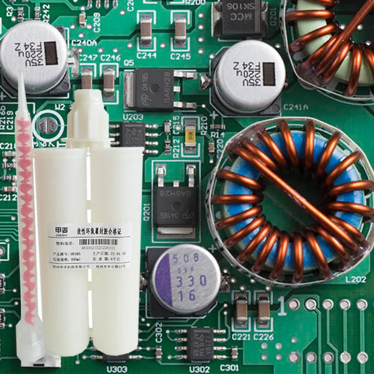 quick fixing white electronic potting glue 5 minutes set time steel epoxy resin ab glue for electronic potting