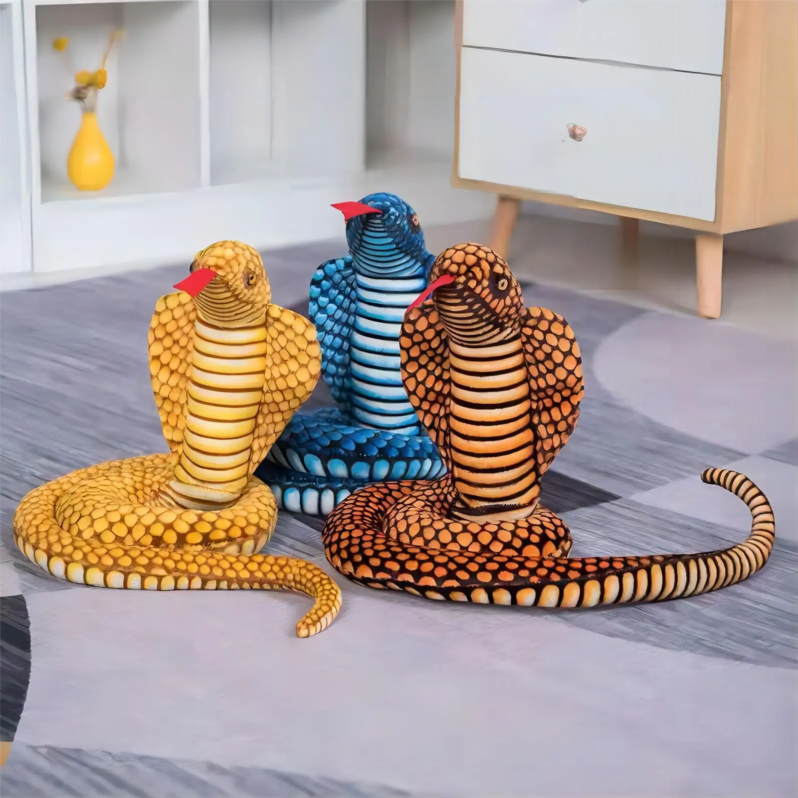 Stuffed animal toys Simulation good Quality stuffed Green Snake Soft long body animal plush toy plush custom stuffed animal toys