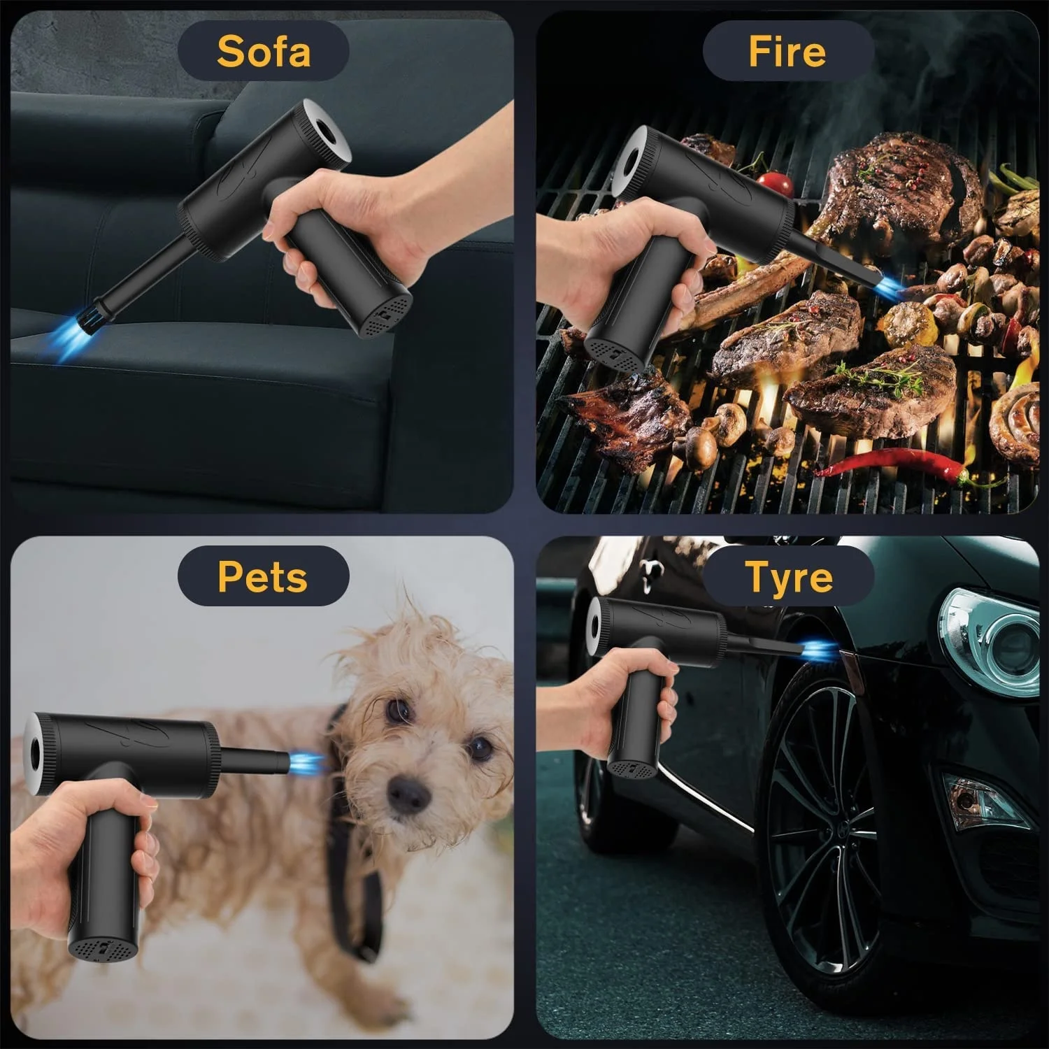 3 Gears Duster Spray Compressed Electric Air Blower 7500mAh Rechargeable PC Computer Duster Gun Portable Cordless Air Duster