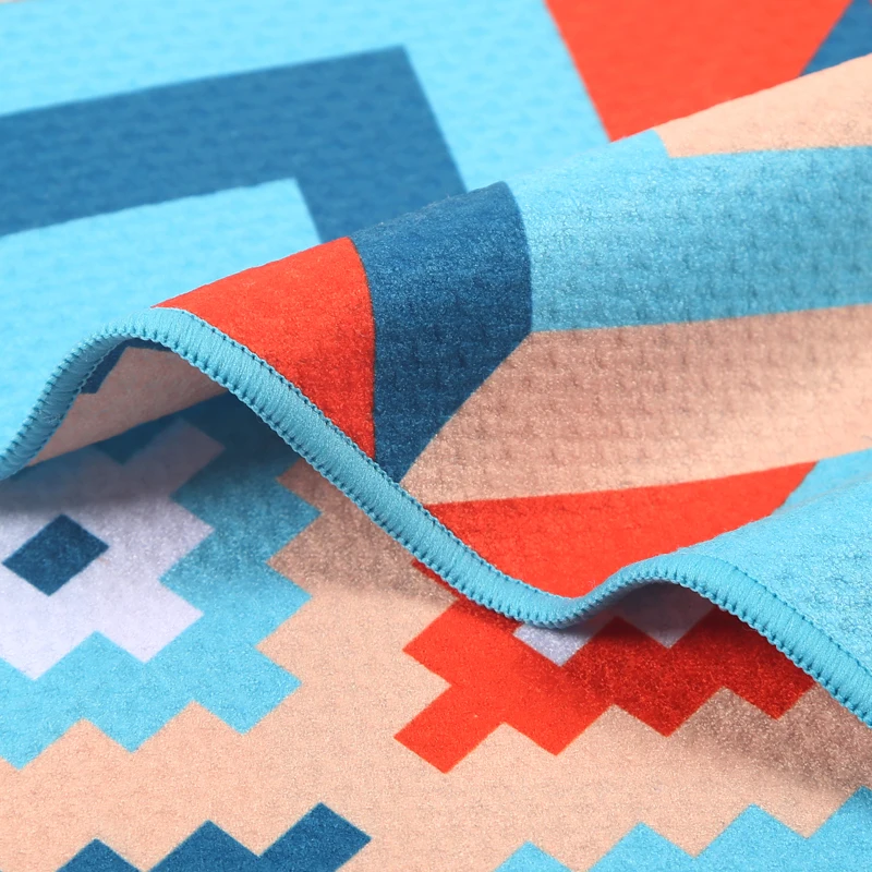 Factory price waffle custom printed golf towel with center slit