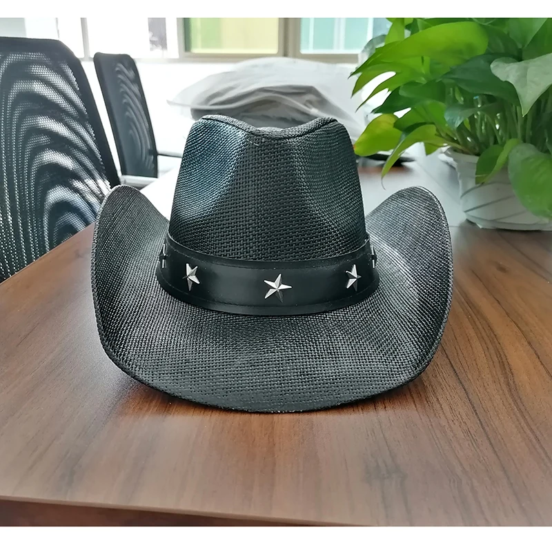 Мужская бумажная соломенная ковбойская шляпа 1803B, Соломенная Панама с рисунком американского флага США, с регулируемыми полями, флаг США