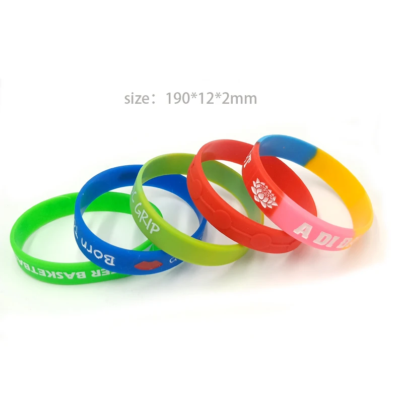 Personalized Silicone Wristbands Rubber Bracelets For Team Football Basketball Gifts