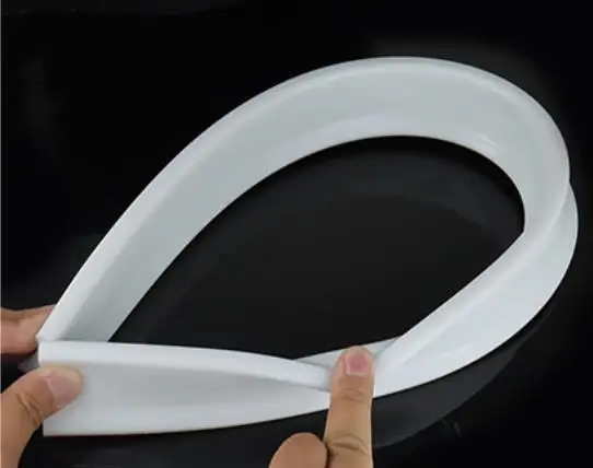 Silicone threshold water dam for shower self-adhesive waterproof bendable water stopper for bathroom