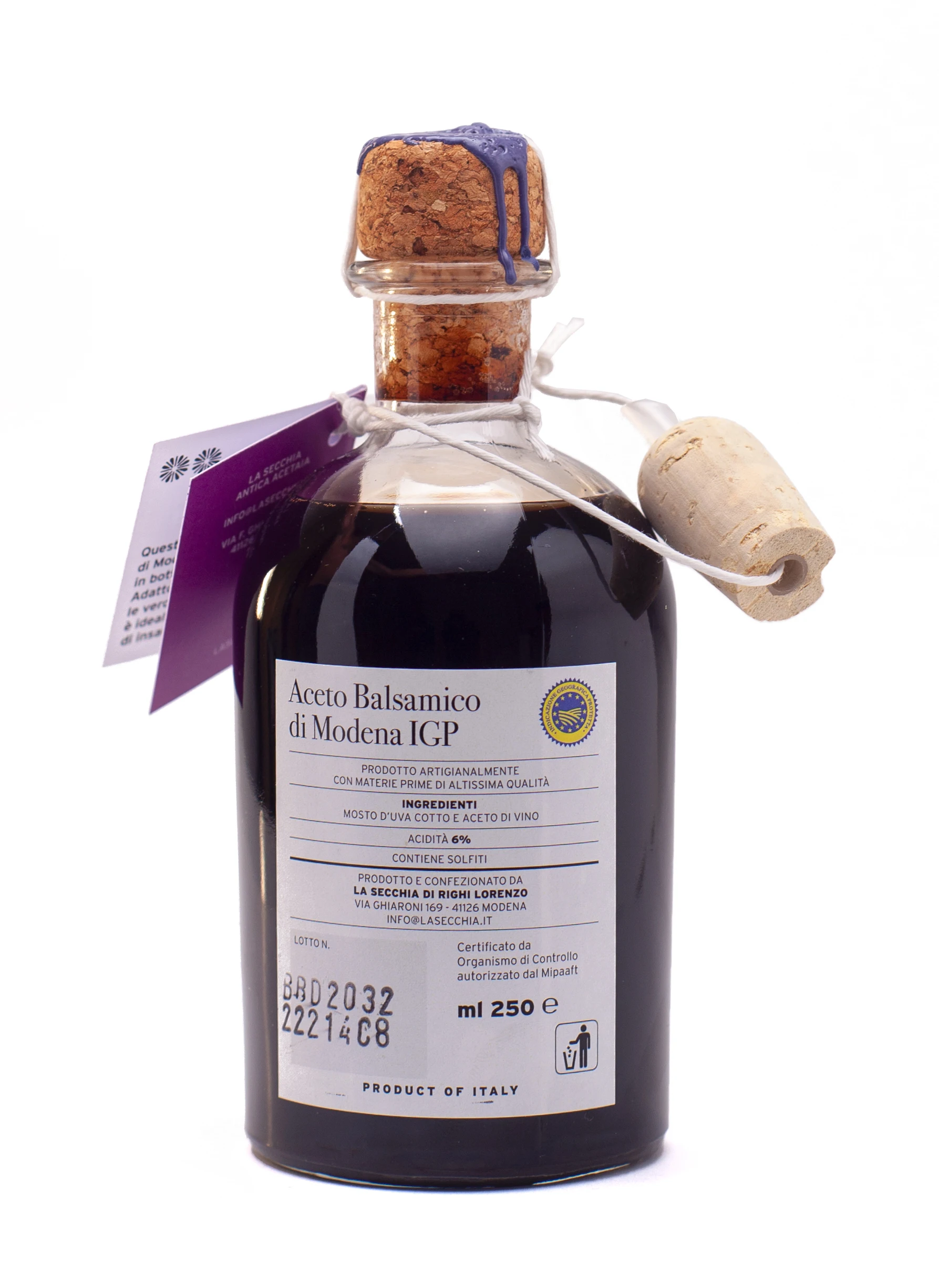 Made in Italy Hot Selling 10 Years Shelf Life Bulk Vinegar Condiment of Modena IGP for Cooked or Raw Vegetables