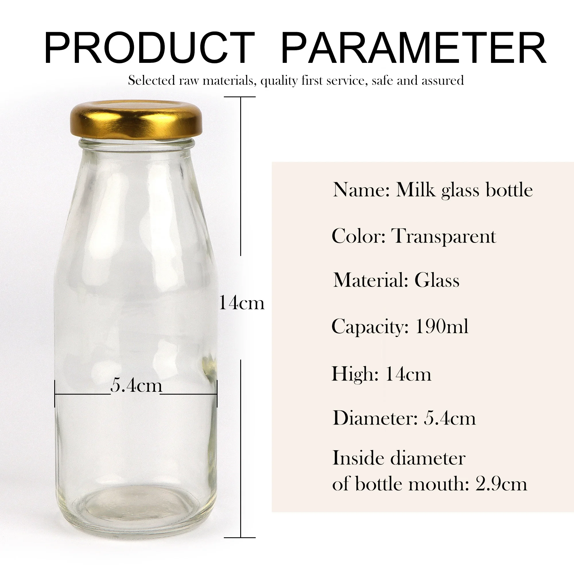 High quality glass water bottle Salsa 350 ml 200 ml for export wholesale factory price from India