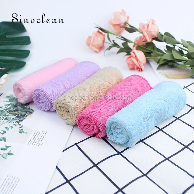Weft knitted embossing color microfiber  towel