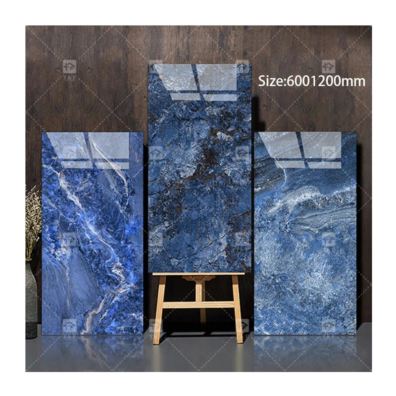 Хит продаж синяя плитка для всего тела 60x120 фарфоровая глазурованная мраморная дома роскошная напольная гостиной