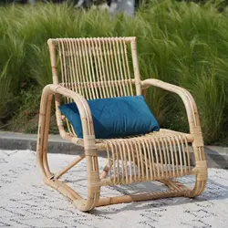 Dreamhause из натурального ротанга алюминиевый каркас стула тканые один балкон кресло для отдыха Nordic гостиная спинкой