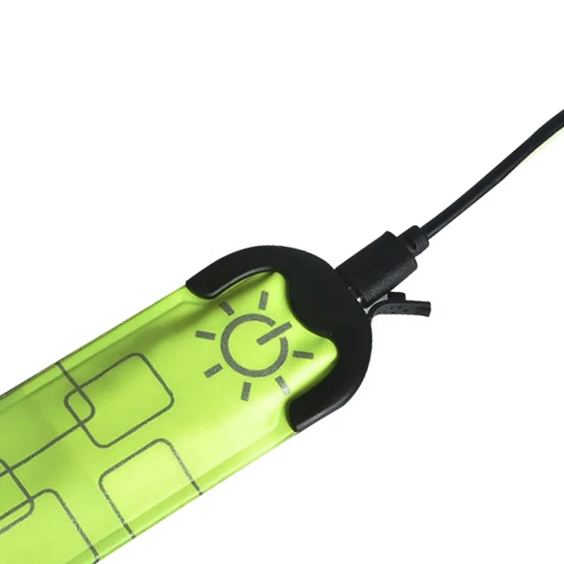 Safety Wristband Light  USB Rechargeable LED Light Up Band Slap Bracelets LED Armband