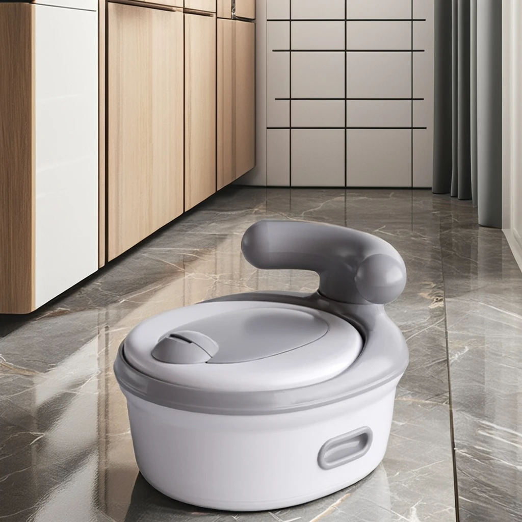 4 in 1 Comfortable Toddler Potty Trainer Non-Slip Base Easy Cleanup Step Stool Floor Potty with Potty Seat Bath Toilet Supplies