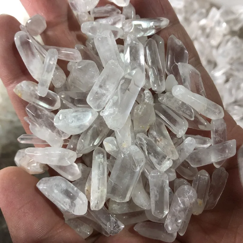 Wholesale High Quality Raw Crystal small size mini Terminated Point Clear Quartz Point Crystal Strip rough wand wands