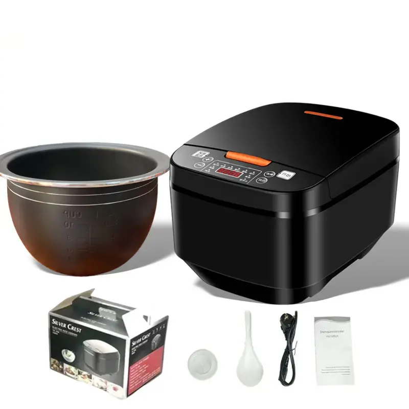 Ready Stock 5L Big Rice Cooker Black Smart Screen periuk nasi elektrik Non-Stick Rice Cooker