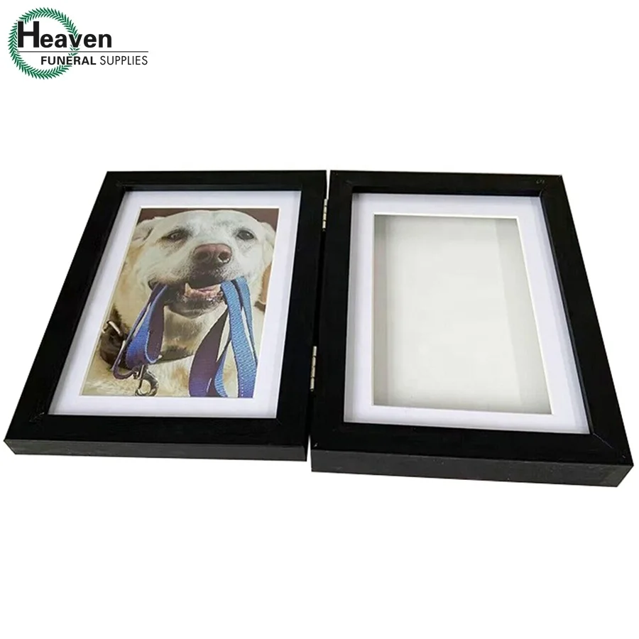 Dog Paw Print Frame 2024 Hot Sale Funeral Pet Cat Paw Prints Memorial Pictures Frame With Clay Paw Print Kit