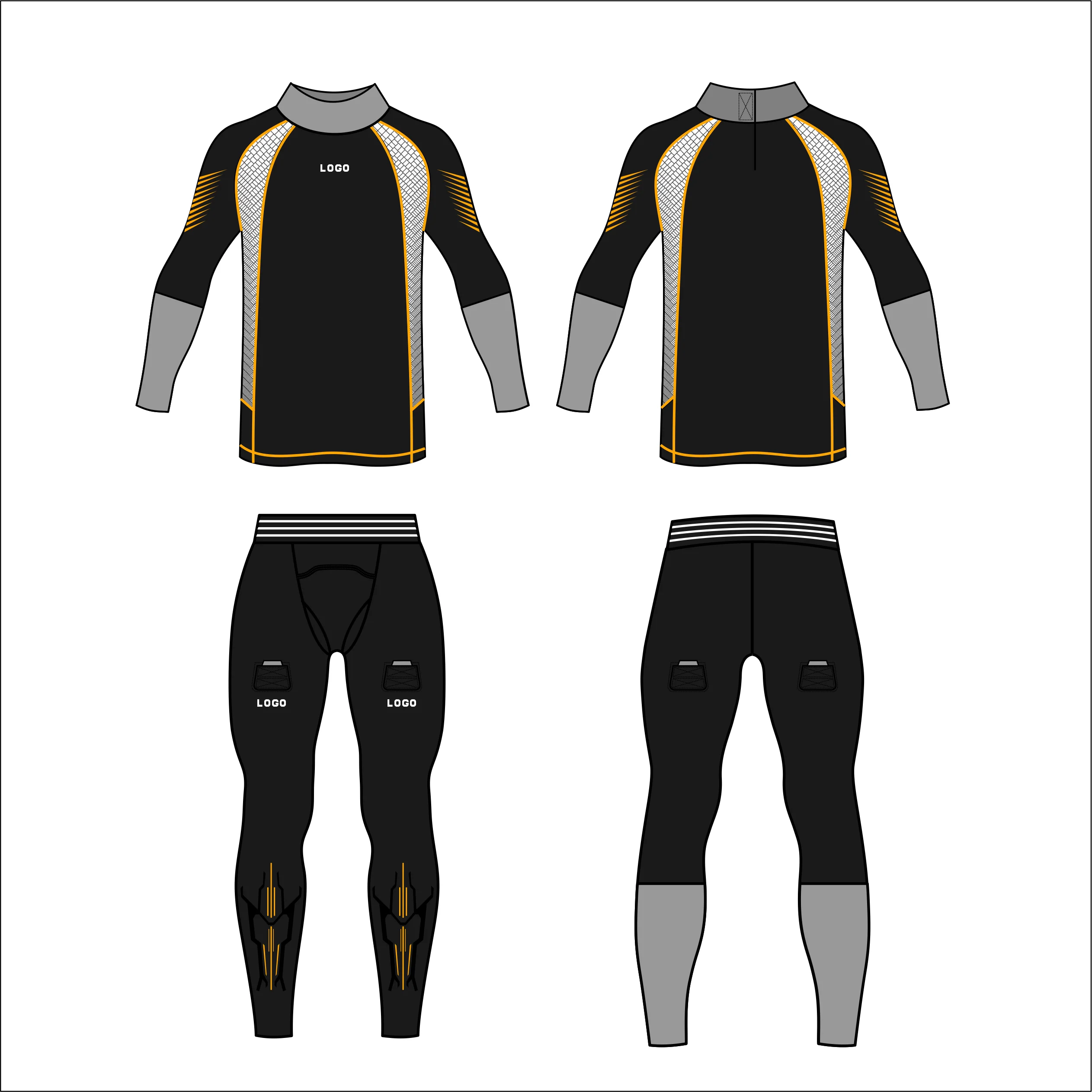 Luckpanther Compression MMA Gym Wear Fitness Sport Clothes Men With Anti Cutting Materials Padded Compression Shirt And Pants