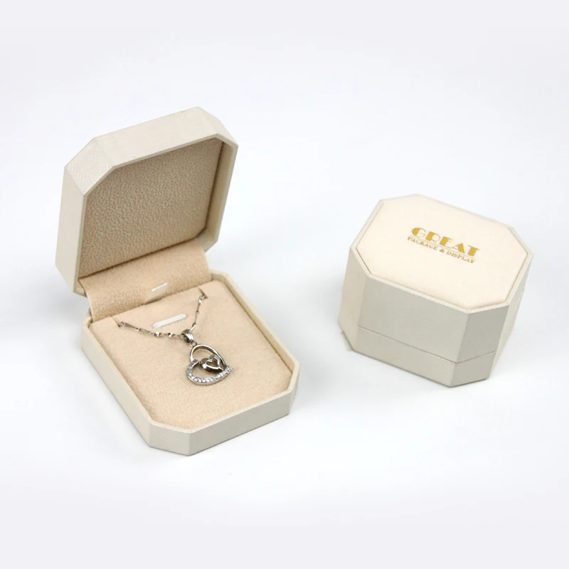 Восьмиугольная шкатулка для колец из искусственной кожи на заказ, Подарочная коробка для ювелирных изделий, набор для упаковки ювелирных изделий