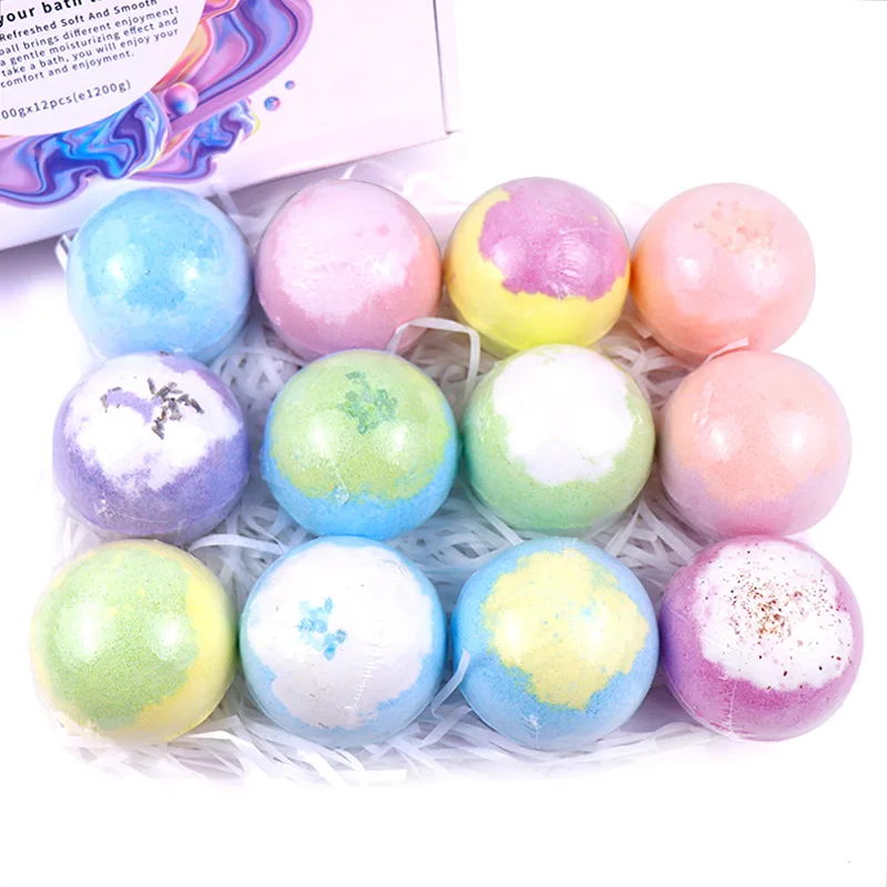 Luxury Oem Custom Private Label Dissolve Quickly Bubbly Oil Spa Packaging Box Organic Natural Fizzy Bath Bombs