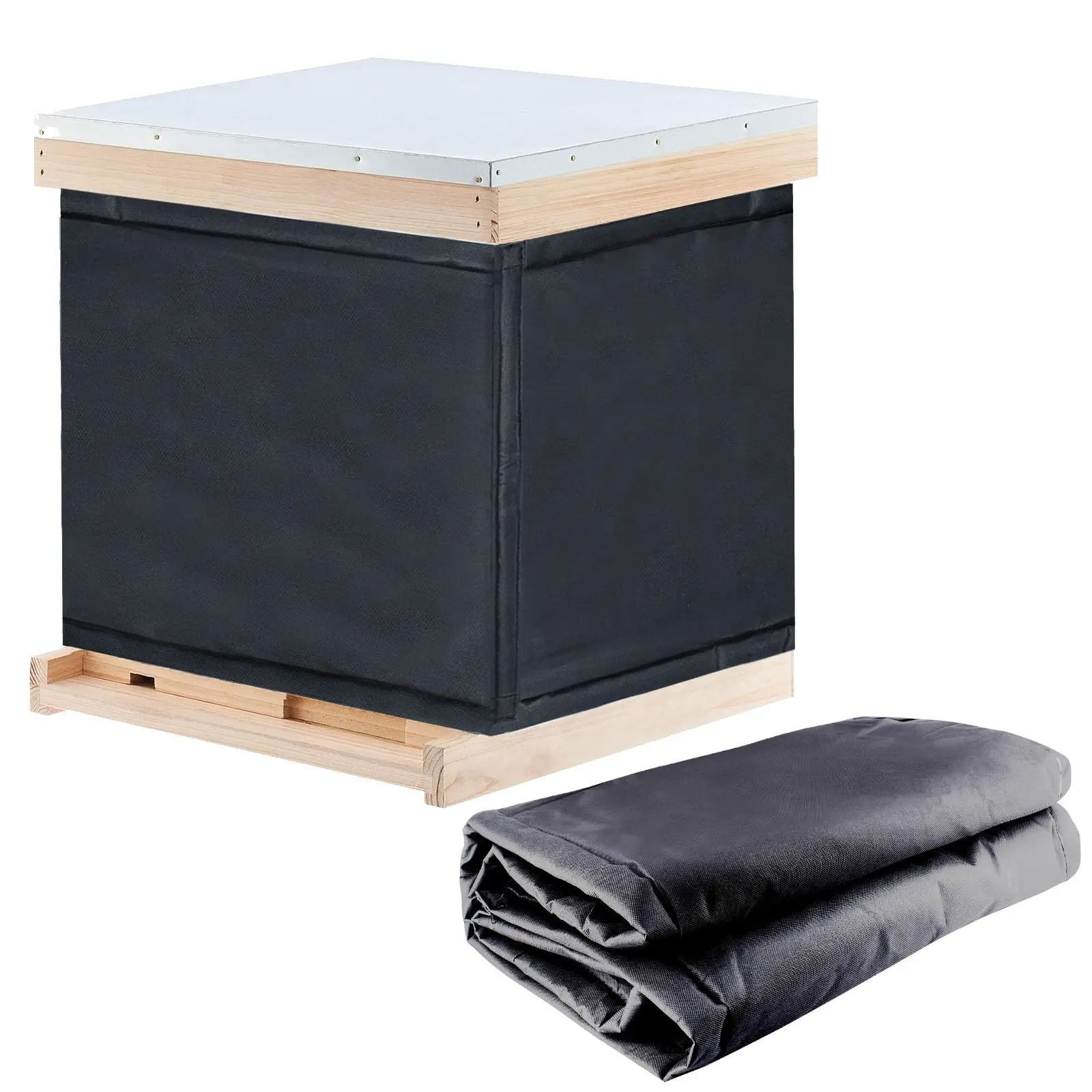 600D Oxford Beehive Protective Cover with Thermal Insulation Cozy Windproof Cold Proof Bee Hive for 2 Deep Bee Hive