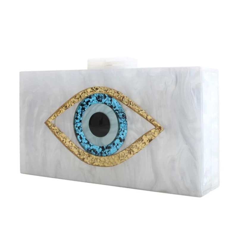 New Model fashion evil eye acrylic handbag purse evening clutch bag in 2022 Manufacturer custom logo