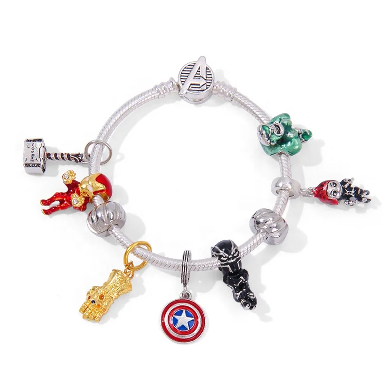 Fashion Marvel Rescuer Star Charms Wars Beads For Pandoraer Original  925 sterling silver DIY Bracelet Jewelry plata de ley 925