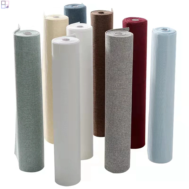 Sound insulation thickness fabric PVC wall panel self adhesive wall sticker paper rolls wallpapers for living room luxury