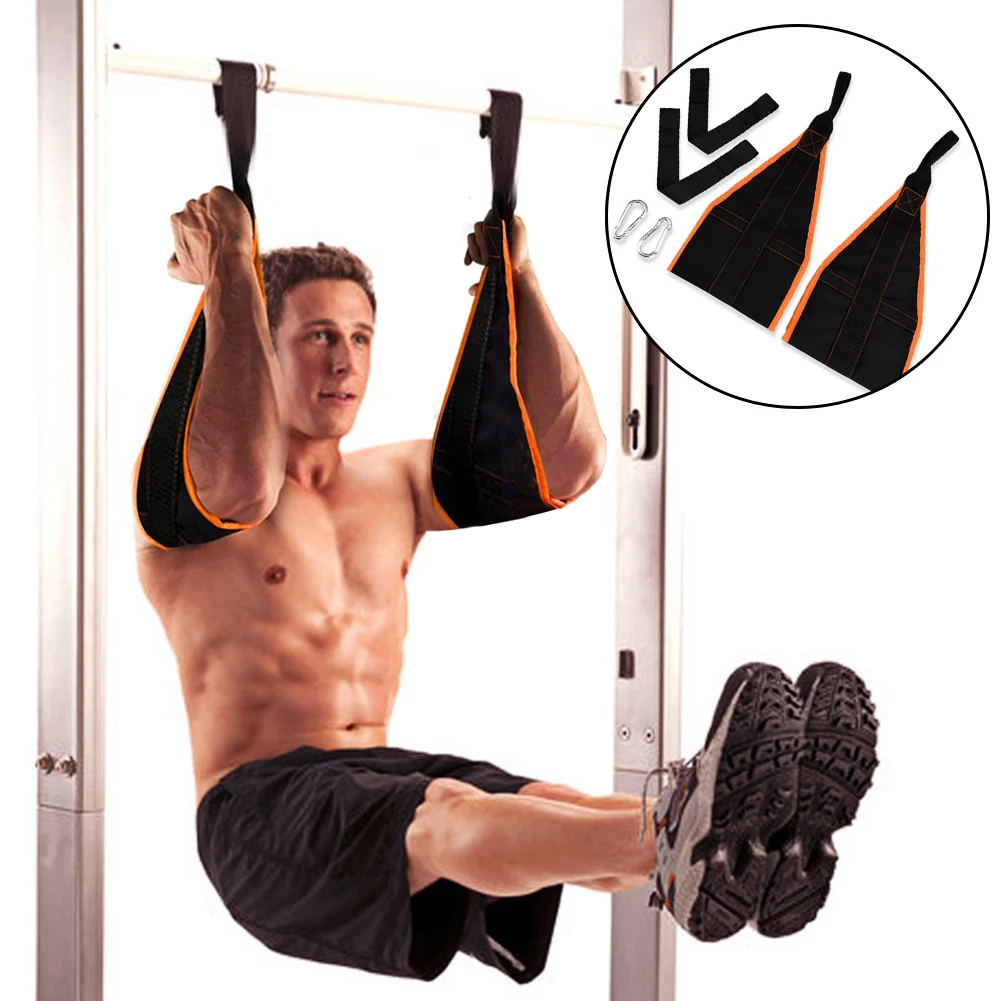 Fitness Ab Straps, 1 Pair Gym Hanging Sling Straps with Quick Locks for Pull Up Abdominal Training Workout Equipment