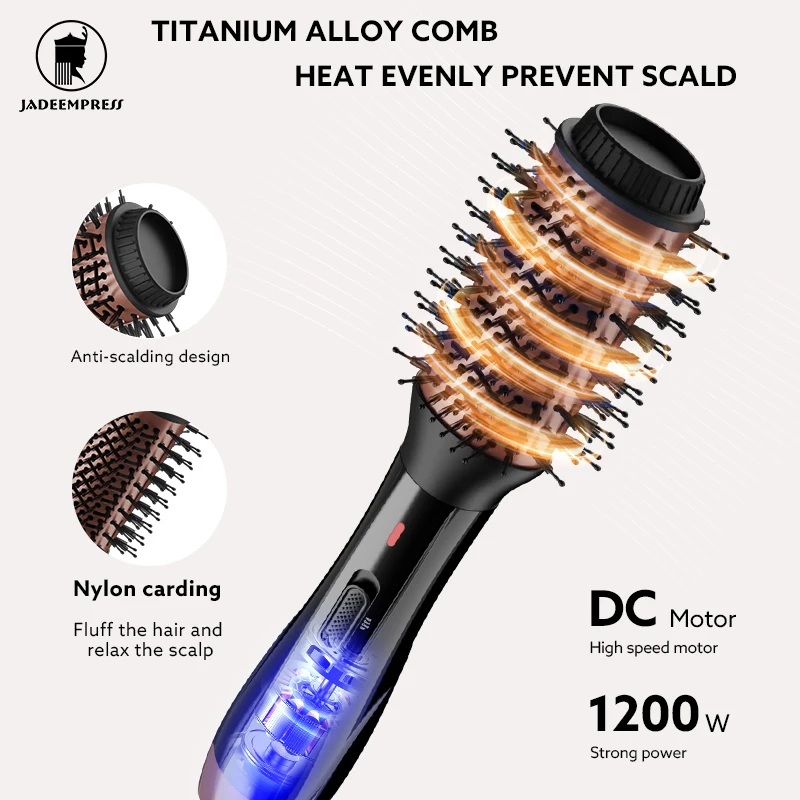 Hot Air 3-in-1 Blow Dryer Brush Ceramic Plate 1000W Power LED Display Household Hotel Use Hair Straightener
