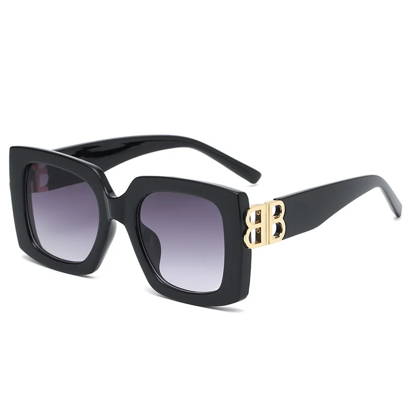 Made In Italy Wholesale Sunglasses Teen Girls Designer Stylish Women Square Leopard B Letter Fashion Sunglass
