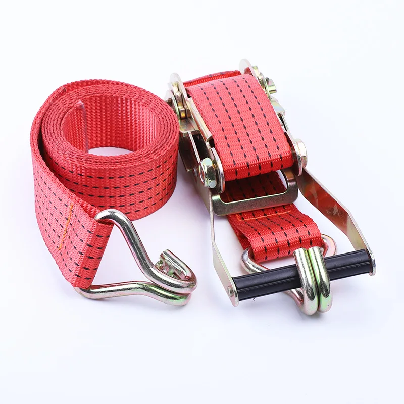 Hot Seller Heavy-Duty Ratchet Tie-Down Strap With J Hook Ratchet Straps Tie Down Kit Tie-Down Heavy Duty Ratchet Straps Double
