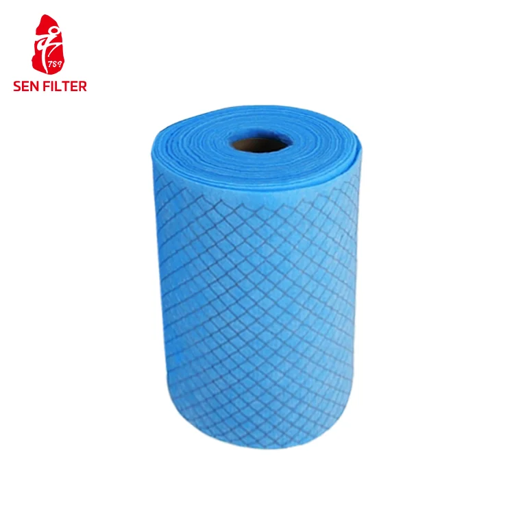 HVAC Synthetic Fiber Air Filter Media Roll Pre-Filter Laminated Mesh Home Use Panel Filter Construction Fiberglass Core