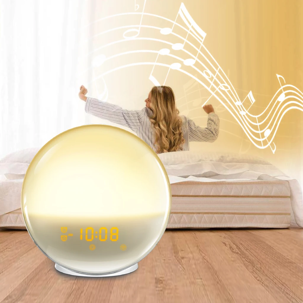 Sunrise Alarm Clock, Upgrade Smart Wake Up Light compatible with Alexa/Echo/Google