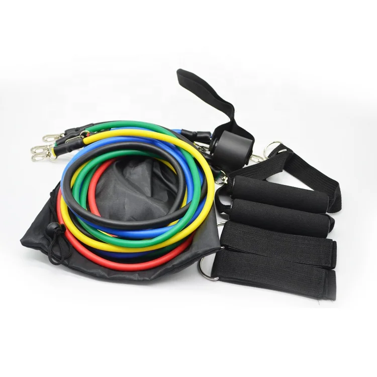 
Factory direct sales long elastic fitness latex fitness tube resistance band suit 