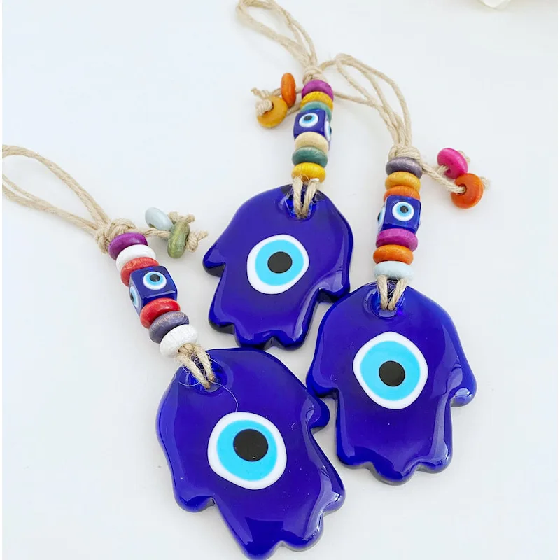 Hot Sale China Good Price Islamic Glass Turkish Evil Eye Key Chain For Decoration