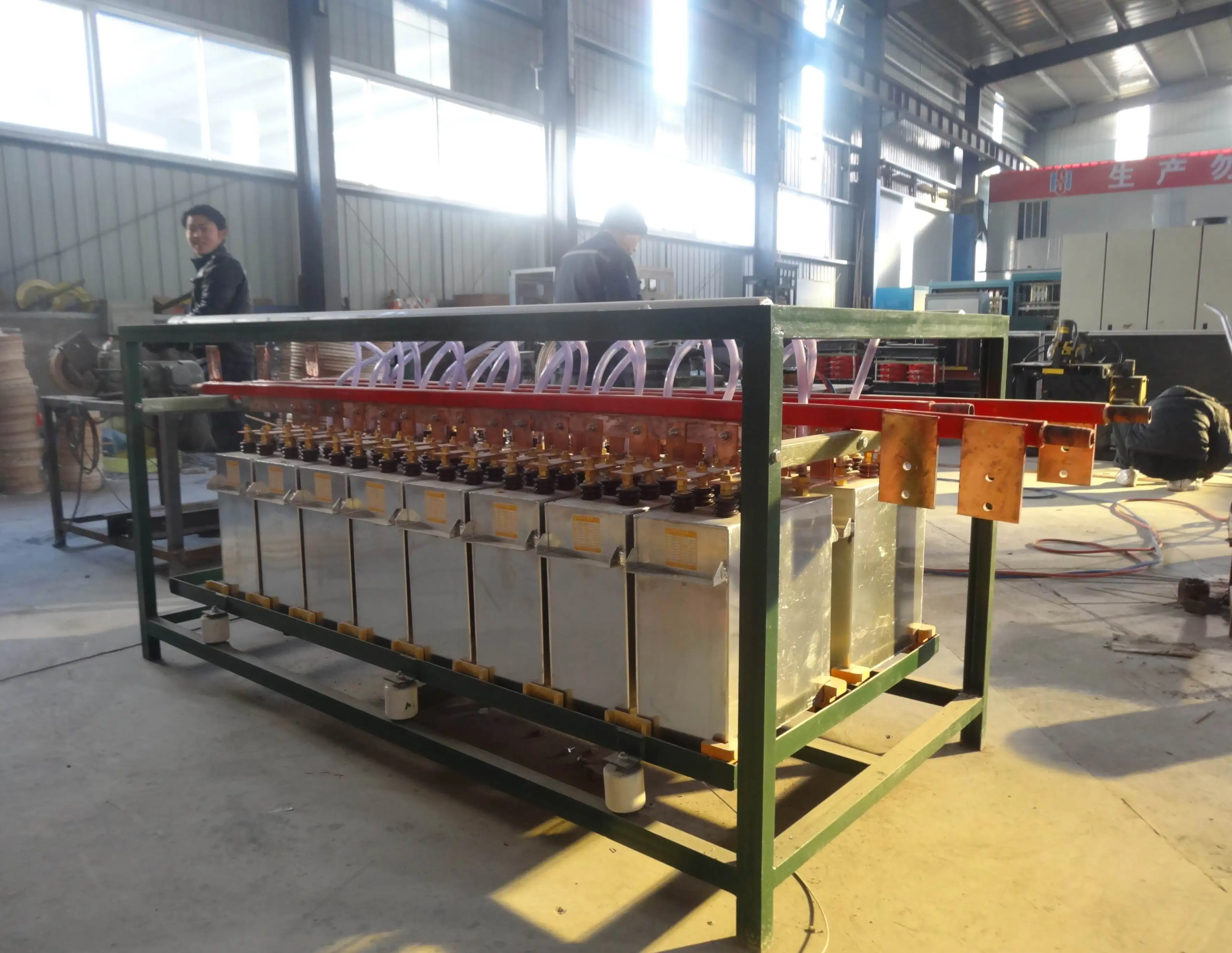1T steel and iron melting induction furnace with aluminum frame