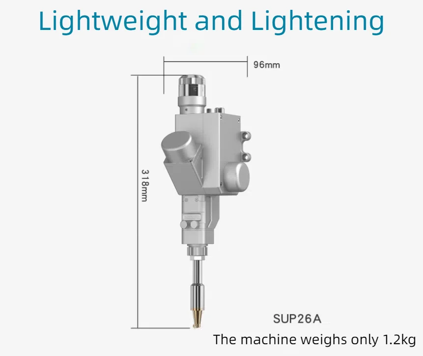 Handheld SUP 25A 26A 3000W Fiber Laser Welding Head With Intelligent Pendulum Head Essential Laser Equipment Parts