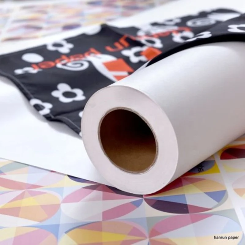 Fast Dry 63g 70g 80g 90g Heat Transfer Textile Printing Sublimation Paper with customized roll size