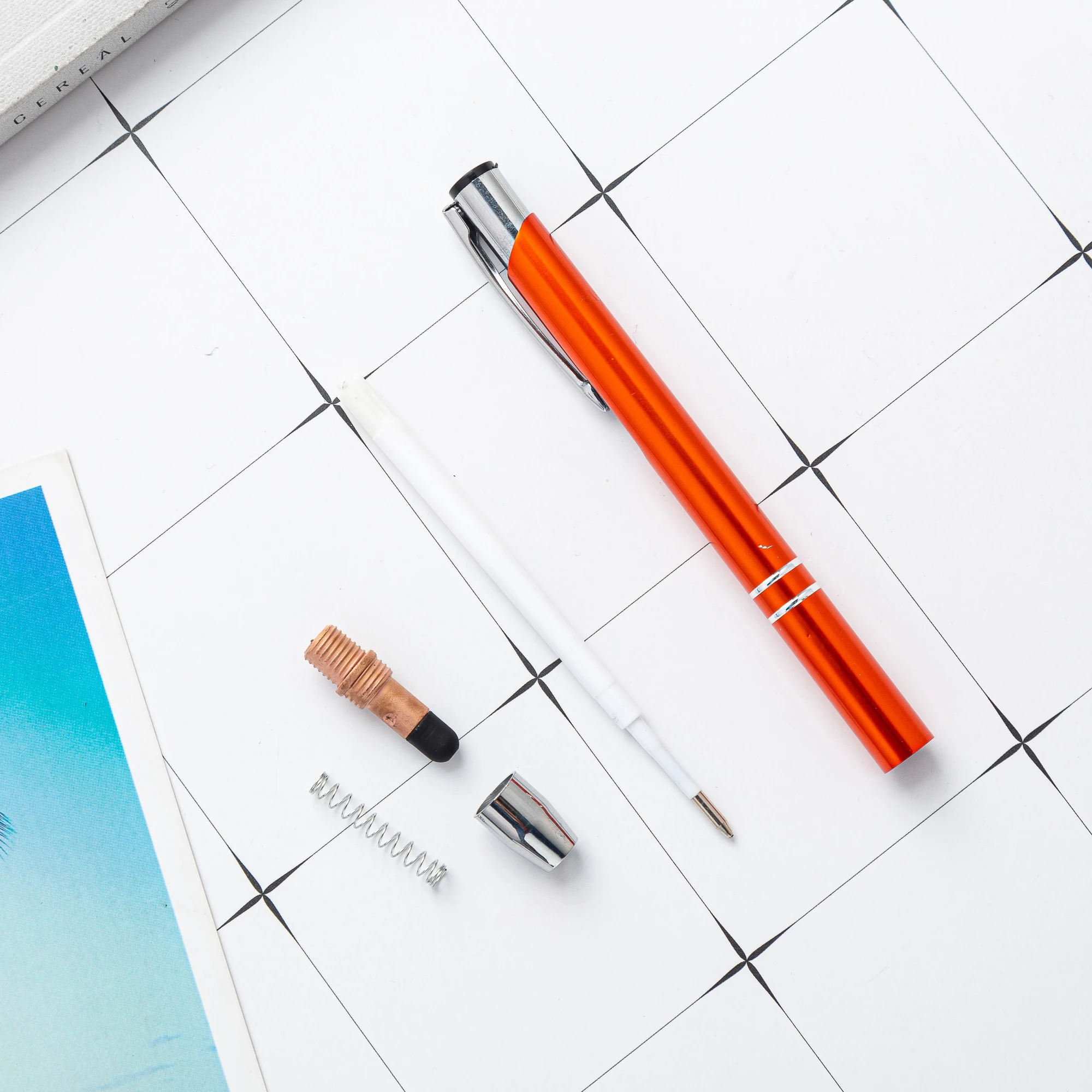 Stocking Multicolor Pen Click Customized Logo Metal Stylus Ballpoint Pen Cheap Price